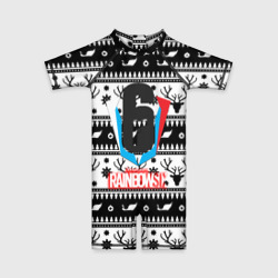 Детский купальный костюм 3D Rainbow six winter pattern