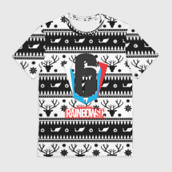 Мужская футболка 3D Rainbow six winter pattern