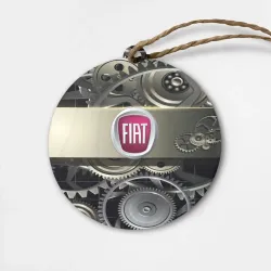 Деревянная игрушка круг FIAT logo motors