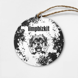 Деревянная игрушка круг Limp Bizkit - рок пес