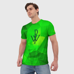Мужская футболка 3D Powerwolf green poly - фото 2