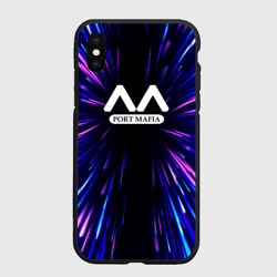 Чехол для iPhone XS Max матовый Bungo Stray Dogs neon energy