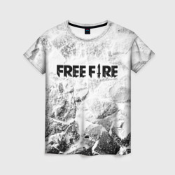 Женская футболка 3D Free Fire white graphite