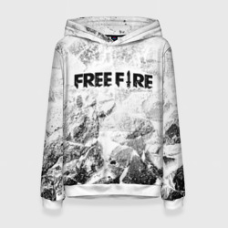 Женская толстовка 3D Free Fire white graphite