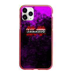 Чехол для iPhone 11 Pro Max матовый Tekken брызги красок