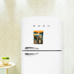 Магнитный плакат 2Х3 Ёжик кричит на картине Эдварда Мунка - мем искусство - фото 2