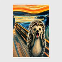Магнитный плакат 2Х3 Ёжик кричит на картине Эдварда Мунка - мем искусство