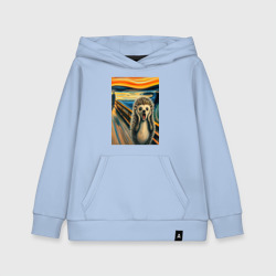 Детская толстовка хлопок Ёжик кричит на картине Эдварда Мунка - мем искусство