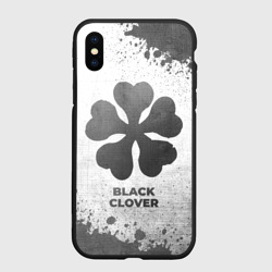 Чехол для iPhone XS Max матовый Black Clover - white gradient