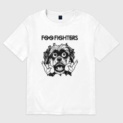 Женская футболка хлопок Oversize Foo Fighters - rock dog