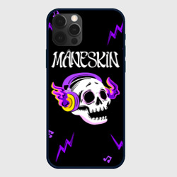 Чехол для iPhone 12 Pro Max Maneskin неоновый череп