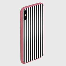 Чехол для iPhone XS Max матовый Полоски - Битлджус - фото 2
