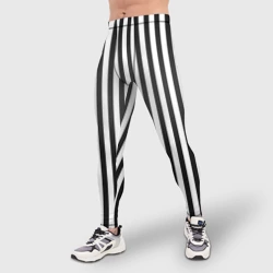 Мужские тайтсы 3D Полоски - Битлджус - фото 2