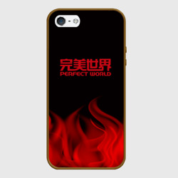 Чехол для iPhone 5/5S матовый Perfectworld flame