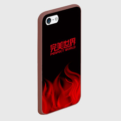 Чехол для iPhone 5/5S матовый Perfectworld flame - фото 2