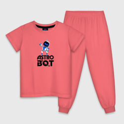 Детская пижама хлопок Astro bot big black dance 
