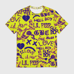 Мужская футболка 3D Lil peep rap pattern