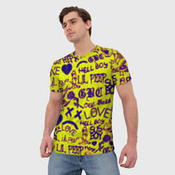 Мужская футболка 3D Lil peep rap pattern - фото 2