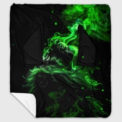 Плед с рукавами Лев в неоновом дыму