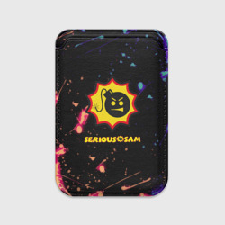 Картхолдер Magsafe магнитный Serious Sam краски текстура