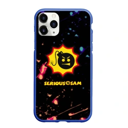 Чехол для iPhone 11 Pro Max матовый Serious Sam краски текстура