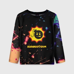 Детский лонгслив 3D Serious Sam краски текстура