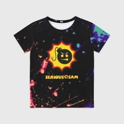 Детская футболка 3D Serious Sam краски текстура