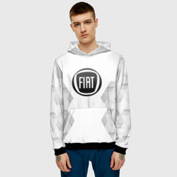 Мужская толстовка 3D Fiat white poly - фото 2