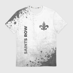 Мужская футболка 3D Saints Row - white gradient вертикально