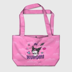 Пляжная сумка 3D Куроми в розовых облаках