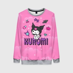 Женский свитшот 3D Куроми в розовых облаках
