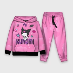 Детский костюм с толстовкой 3D Куроми в розовых облаках