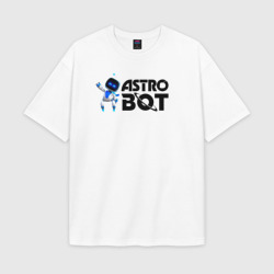 Мужская футболка Oversize хлопок texturе Астро бот весёлый робот