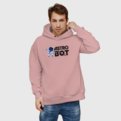 Мужское худи Oversize хлопок Астро бот весёлый робот - фото 2