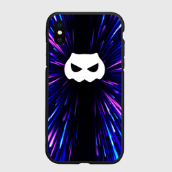 Чехол для iPhone XS Max матовый DanMachi neon energy