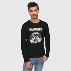 Мужской лонгслив хлопок Ramones rock dog - фото 2