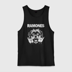 Мужская майка хлопок Ramones rock dog