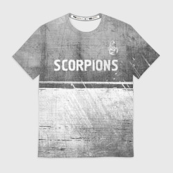 Мужская футболка 3D Scorpions - grey gradient посередине