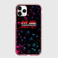 Чехол для iPhone 11 Pro Max матовый Tekken неоновые капли