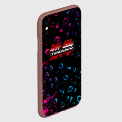 Чехол для iPhone XS Max матовый Tekken неоновые капли - фото 2