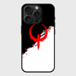 Чехол силиконовый для Apple iPhone 15 Pro матовый Квейк глитч краски