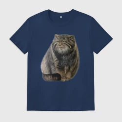Мужская футболка хлопок Манул кот