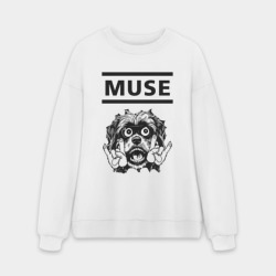 Мужской свитшот oversize без начеса хлопок Muse - rock dog