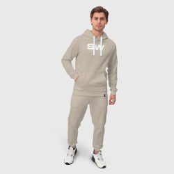 Мужской костюм хлопок с толстовкой Street Workout OldSchool White Hoodie - фото 2