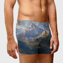 Мужские трусы 3D Пейзаж гористой местности - фото 2