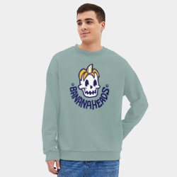 Мужской свитшот oversize без начеса хлопок Банановые головы - фото 2