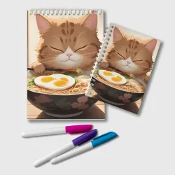 Блокнот Котенок обожает рамен