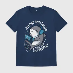Мужская футболка хлопок I'm not antisocial i just don't like people