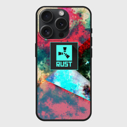 Чехол силиконовый для Apple iPhone 15 Pro матовый RUST geometry color