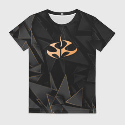 Женская футболка 3D Hitman golden poly
